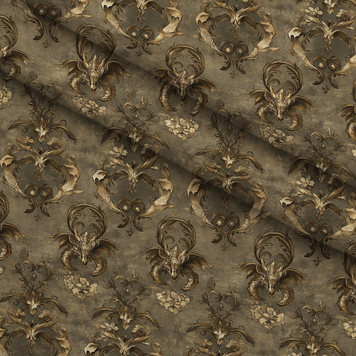 Gilded Wyvern Pattern 36 Minky Fabric
