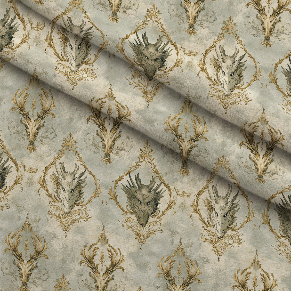 Gilded Wyvern Pattern 37 Minky Fabric