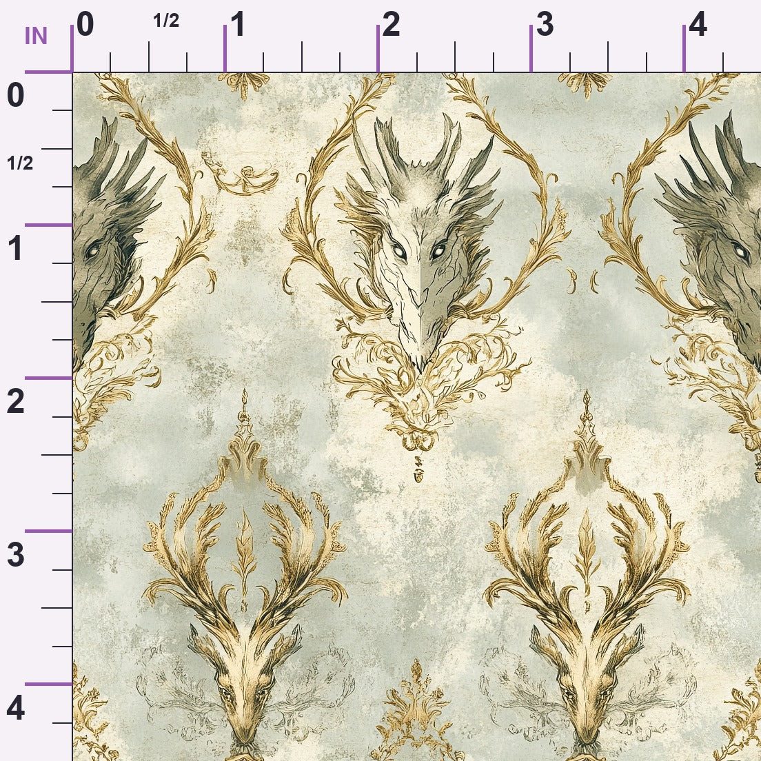 Gilded Wyvern Pattern 37 Minky Fabric
