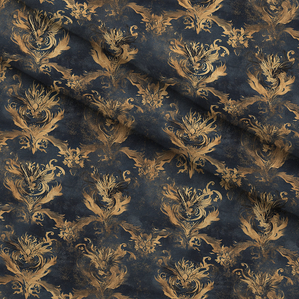 Gilded Wyvern Pattern 4 Minky Fabric