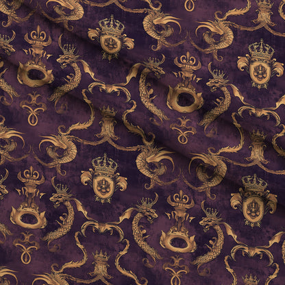 Gilded Wyvern Pattern 40 Minky Fabric
