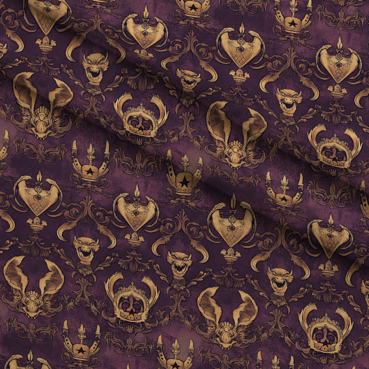 Gilded Wyvern Pattern 41 Minky Fabric