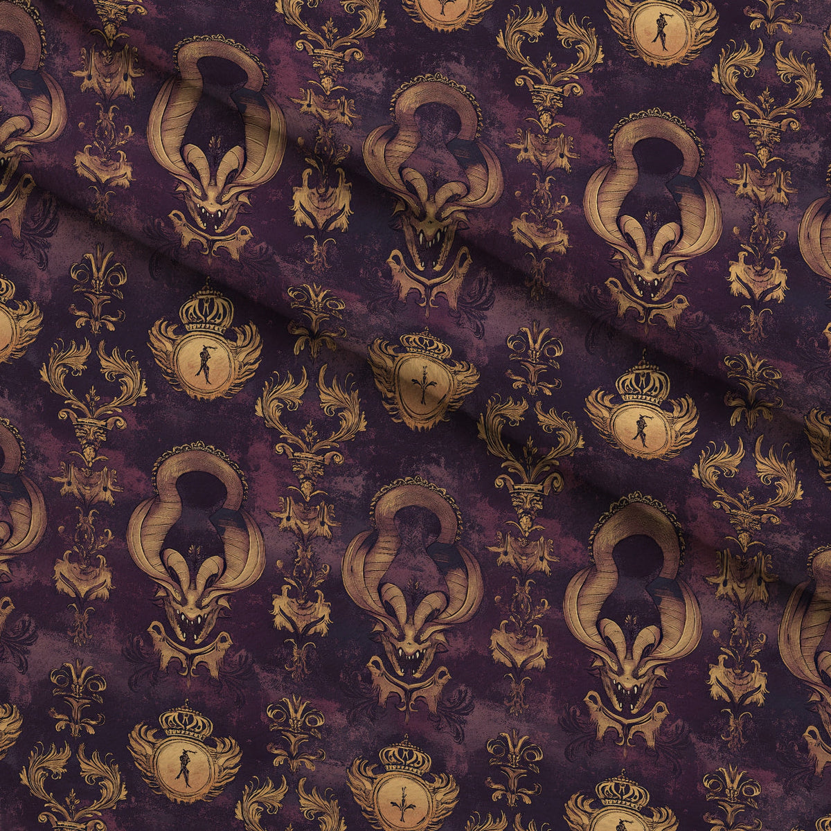 Gilded Wyvern Pattern 42 Minky Fabric