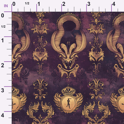 Gilded Wyvern Pattern 42 Minky Fabric