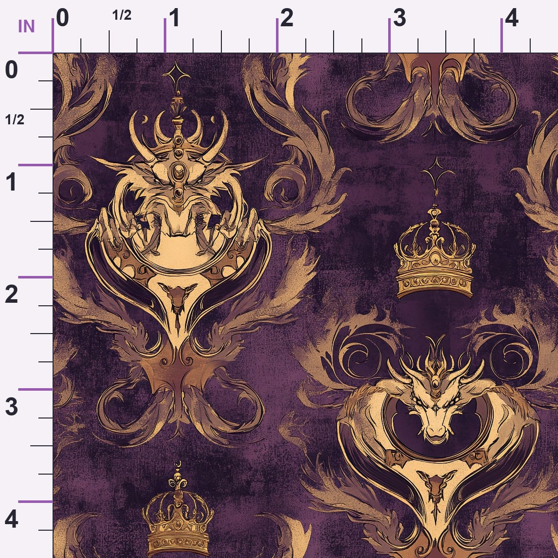 Gilded Wyvern Pattern 43 Minky Fabric