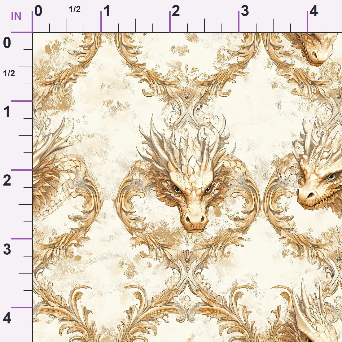 Gilded Wyvern Pattern 44 Minky Fabric
