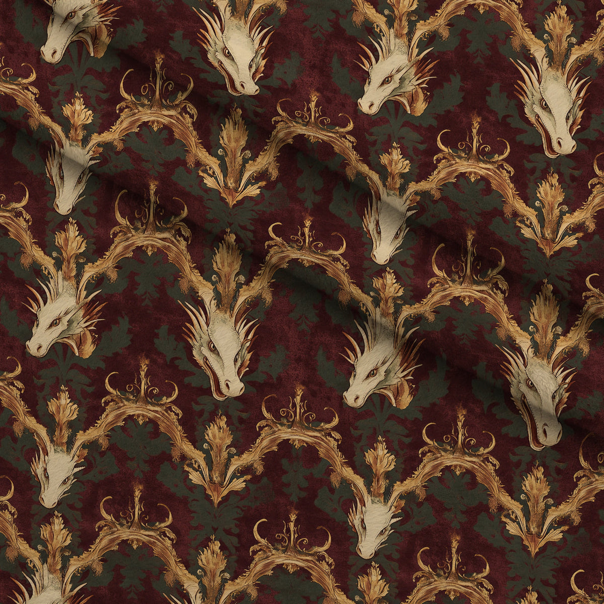 Gilded Wyvern Pattern 46 Minky Fabric