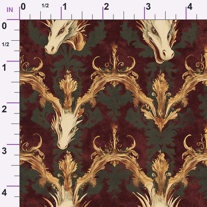 Gilded Wyvern Pattern 46 Minky Fabric