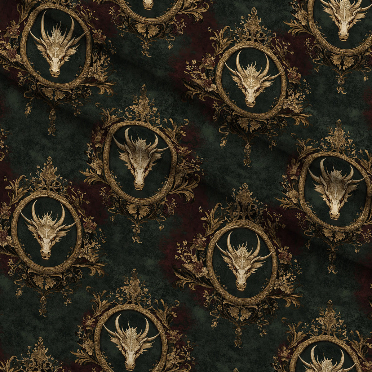 Gilded Wyvern Pattern 47 Minky Fabric