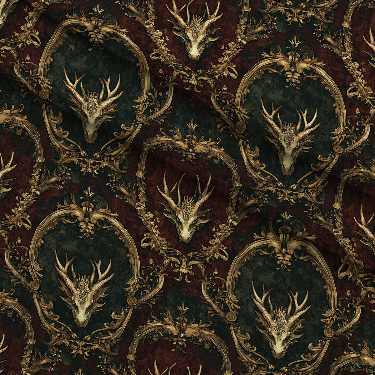 Gilded Wyvern Pattern 48 Minky Fabric