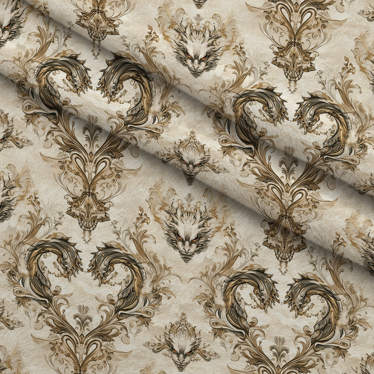 Gilded Wyvern Pattern 49 Minky Fabric