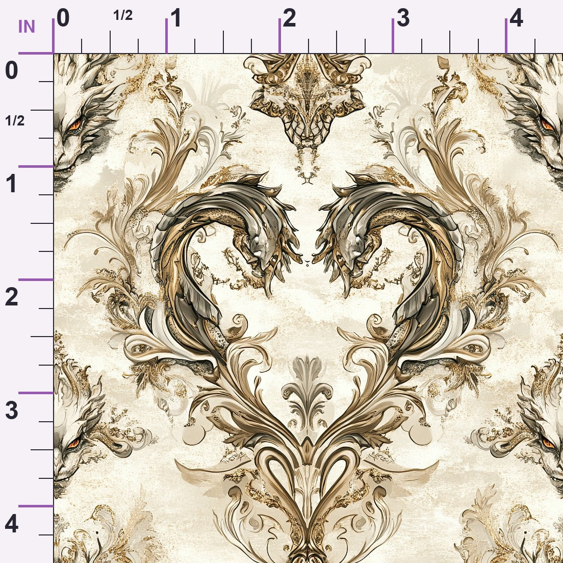 Gilded Wyvern Pattern 49 Minky Fabric