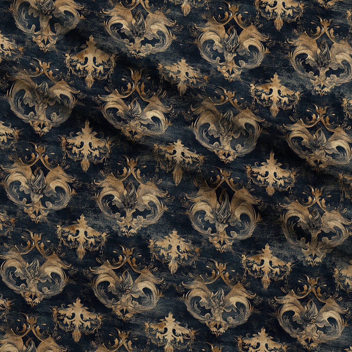 Gilded Wyvern Pattern 5 Minky Fabric