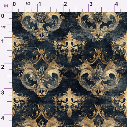 Gilded Wyvern Pattern 5 Minky Fabric