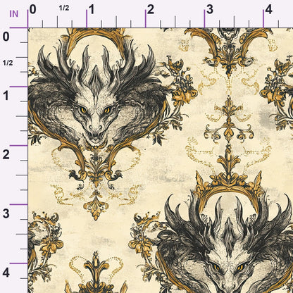 Gilded Wyvern Pattern 51 Minky Fabric