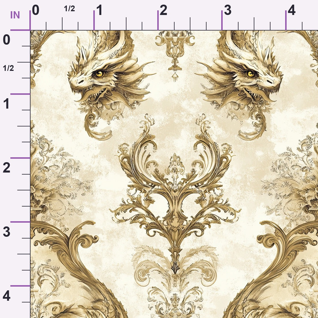 Gilded Wyvern Pattern 52 Minky Fabric