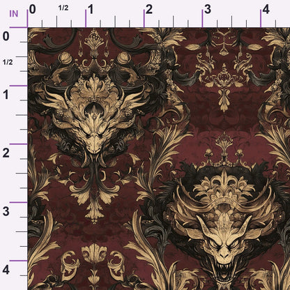 Gilded Wyvern Pattern 53 Minky Fabric