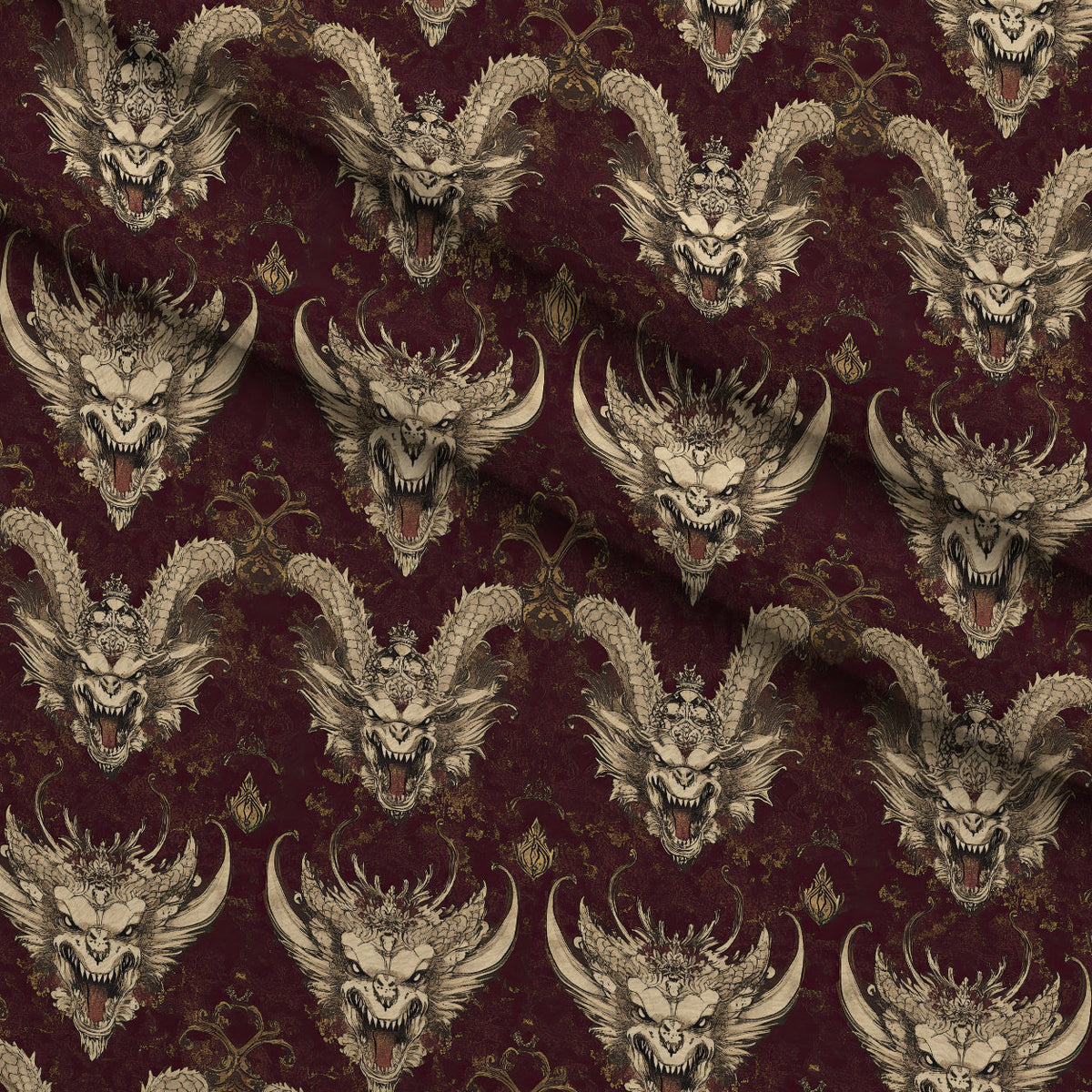 Gilded Wyvern Pattern 54 Minky Fabric