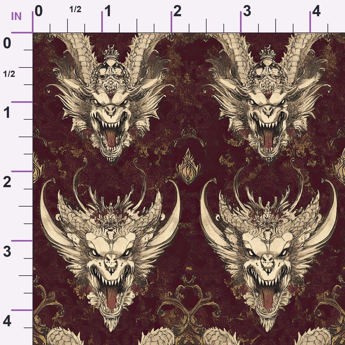 Gilded Wyvern Pattern 54 Minky Fabric