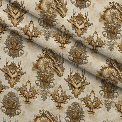 Gilded Wyvern Pattern 55 Minky Fabric