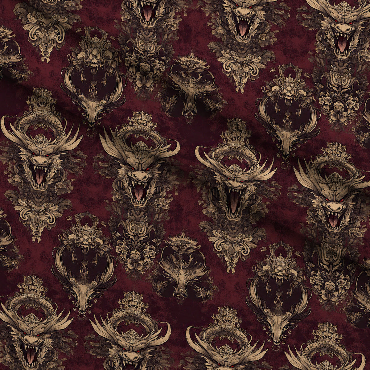 Gilded Wyvern Pattern 57 Minky Fabric