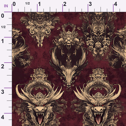 Gilded Wyvern Pattern 57 Minky Fabric