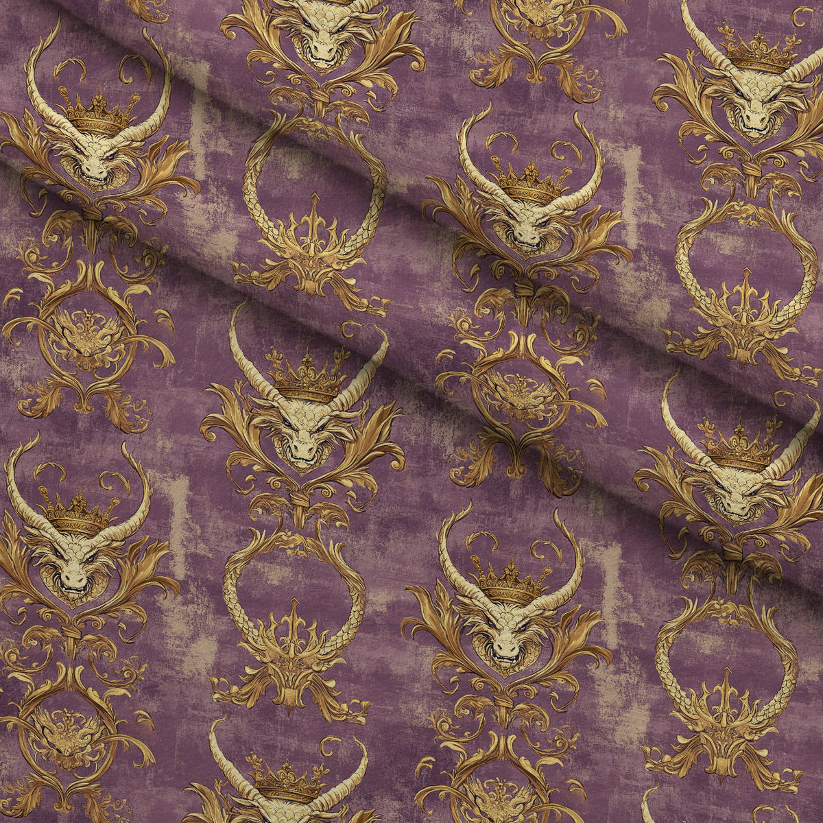 Gilded Wyvern Pattern 58 Minky Fabric