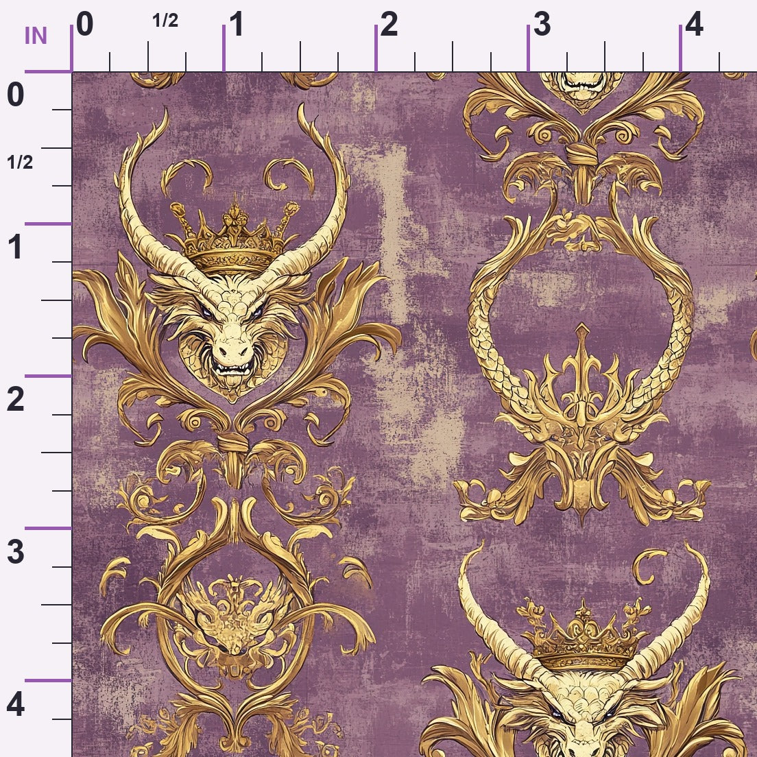 Gilded Wyvern Pattern 58 Minky Fabric