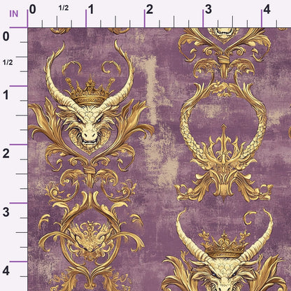 Gilded Wyvern Pattern 58 Minky Fabric