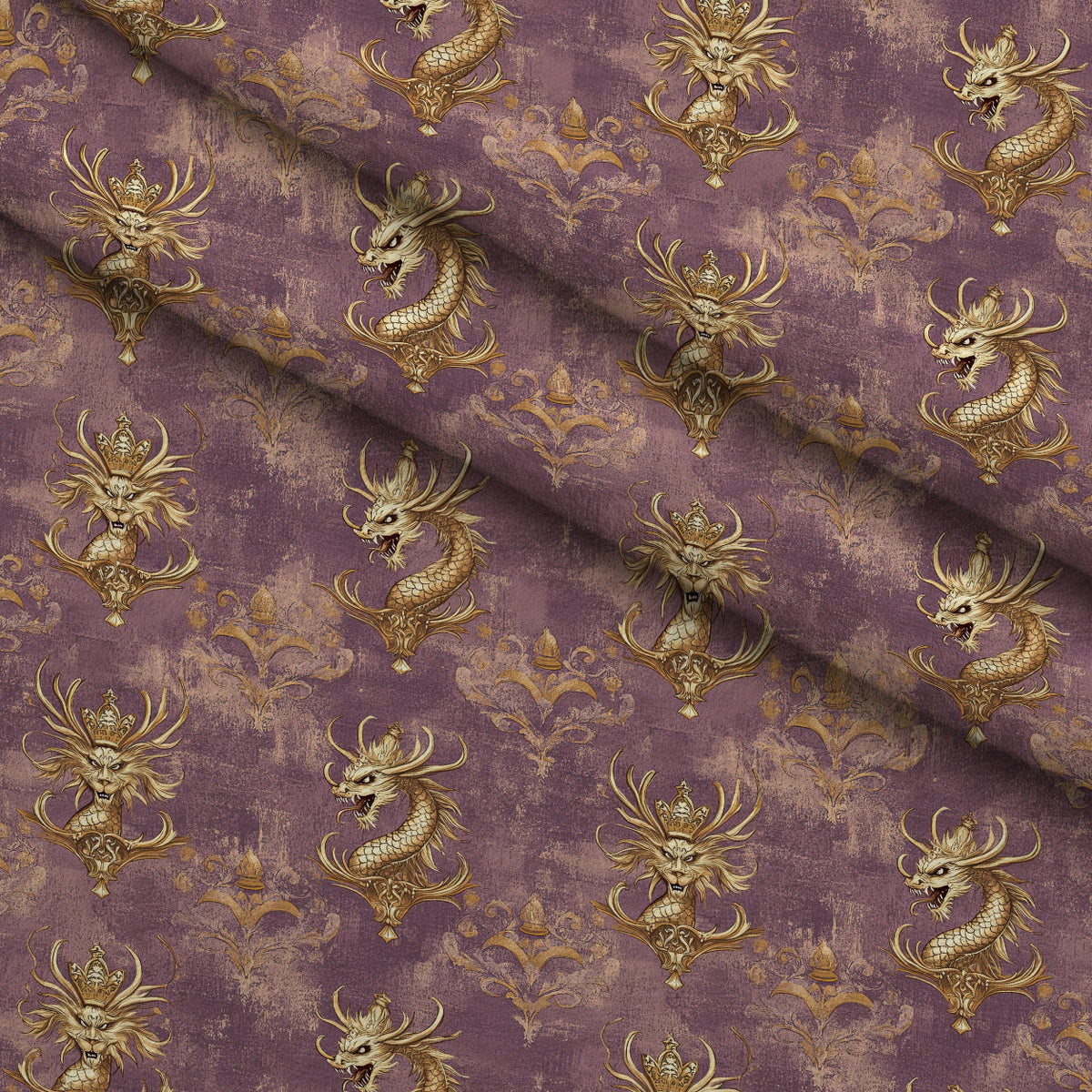 Gilded Wyvern Pattern 59 Minky Fabric