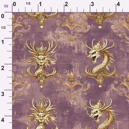 Gilded Wyvern Pattern 59 Minky Fabric