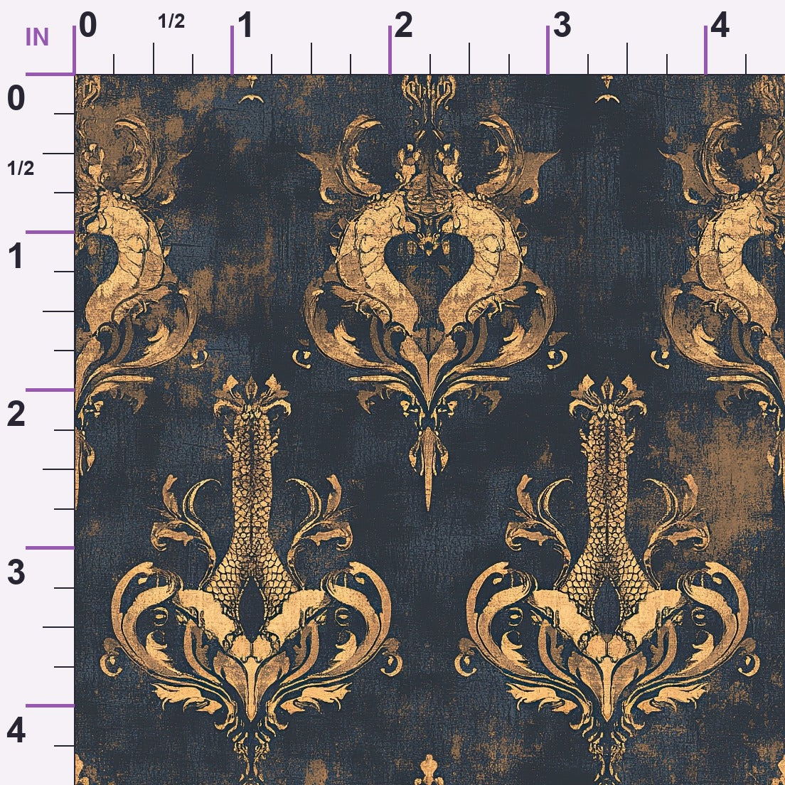 Gilded Wyvern Pattern 6 Minky Fabric