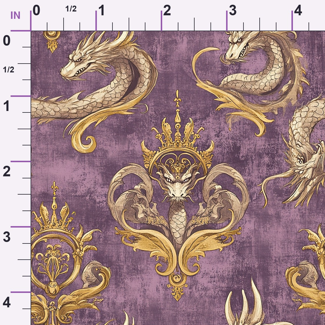 Gilded Wyvern Pattern 61 Minky Fabric
