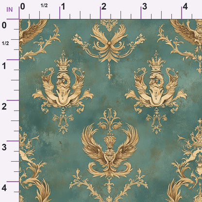 Gilded Wyvern Pattern 62 Minky Fabric