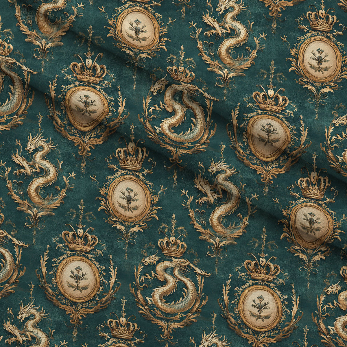 Gilded Wyvern Pattern 63 Minky Fabric