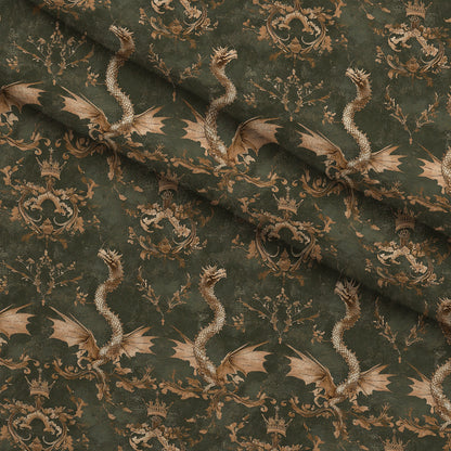 Gilded Wyvern Pattern 64 Minky Fabric