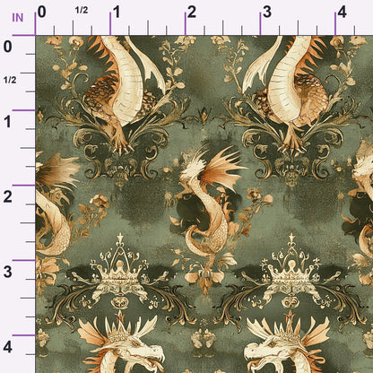 Gilded Wyvern Pattern 65 Minky Fabric
