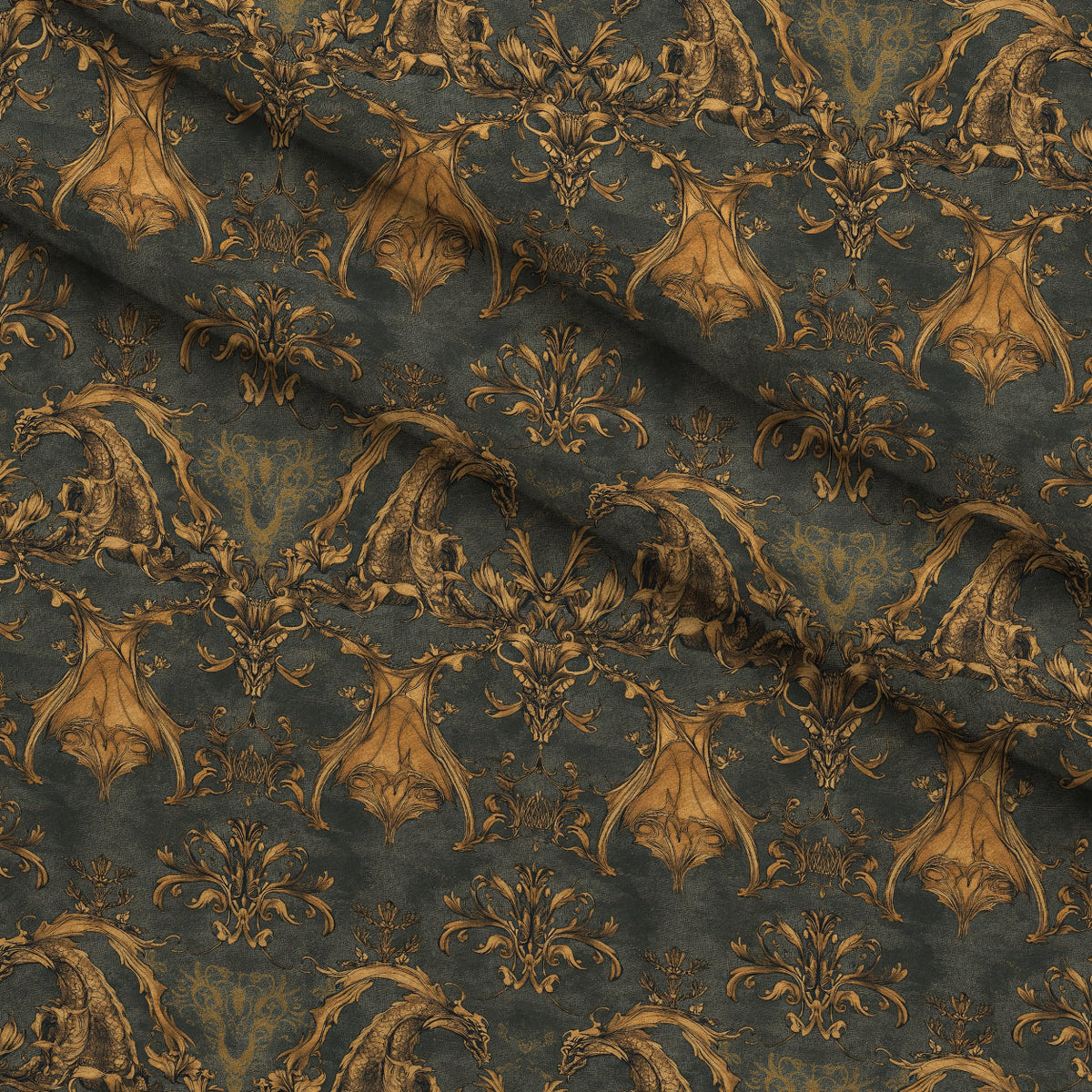 Gilded Wyvern Pattern 66 Minky Fabric