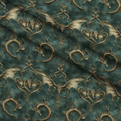 Gilded Wyvern Pattern 68 Minky Fabric