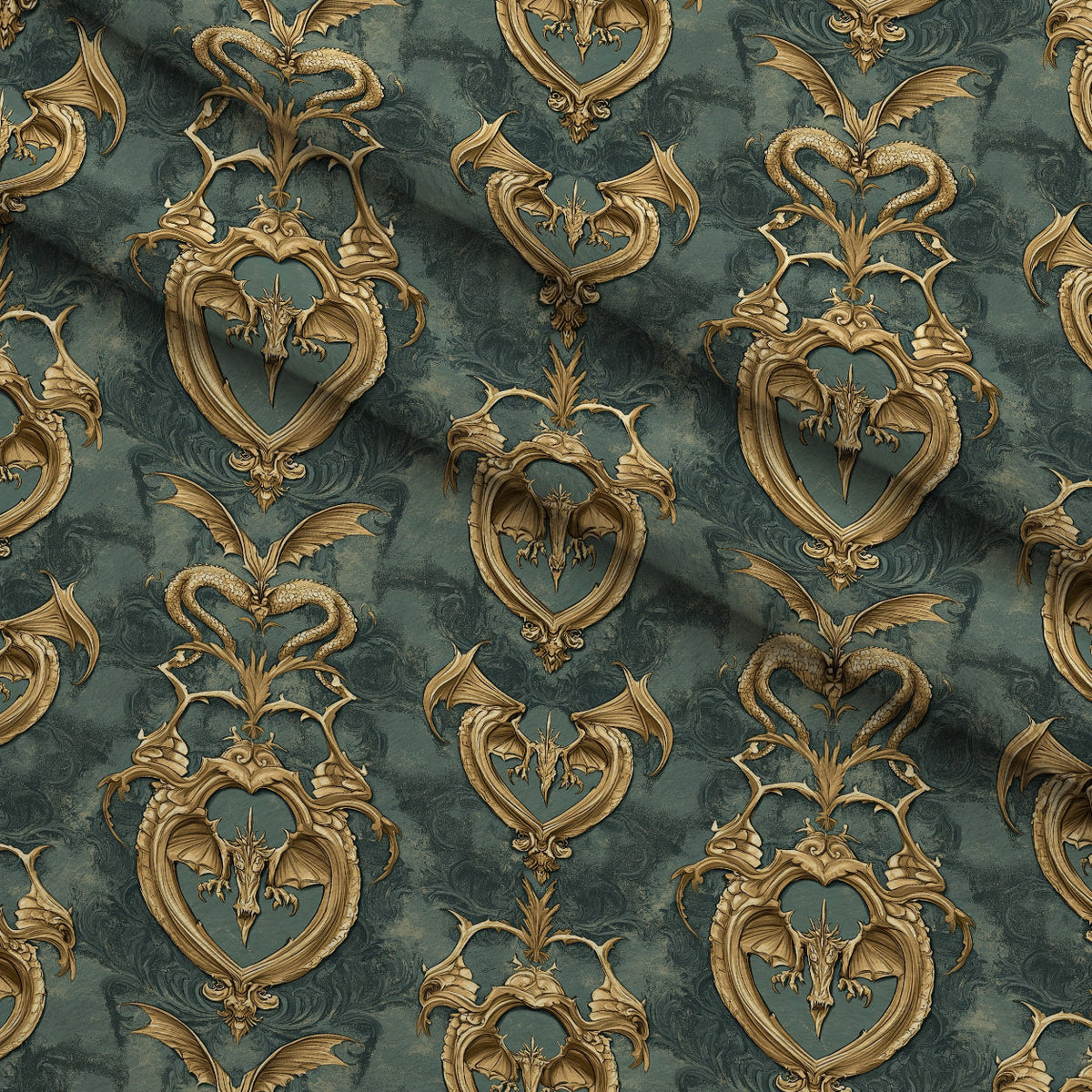 Gilded Wyvern Pattern 69 Minky Fabric