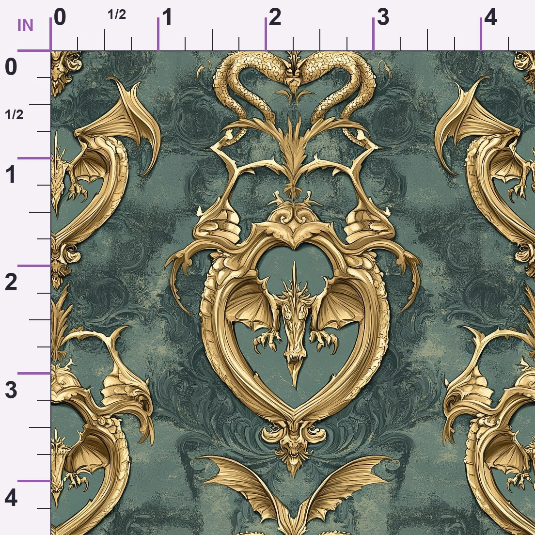 Gilded Wyvern Pattern 69 Minky Fabric