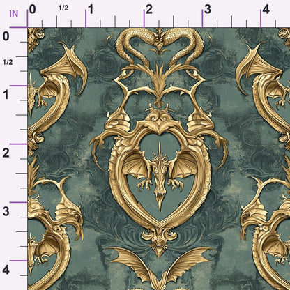 Gilded Wyvern Pattern 69 Minky Fabric