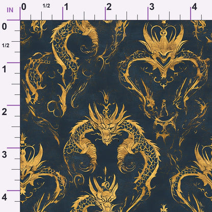 Gilded Wyvern Pattern 8 Minky Fabric