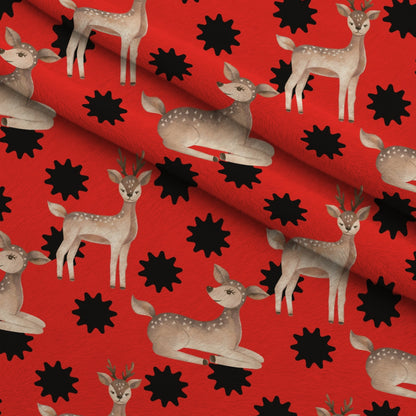 Gingham Fawns Pattern 5 Minky Fabric