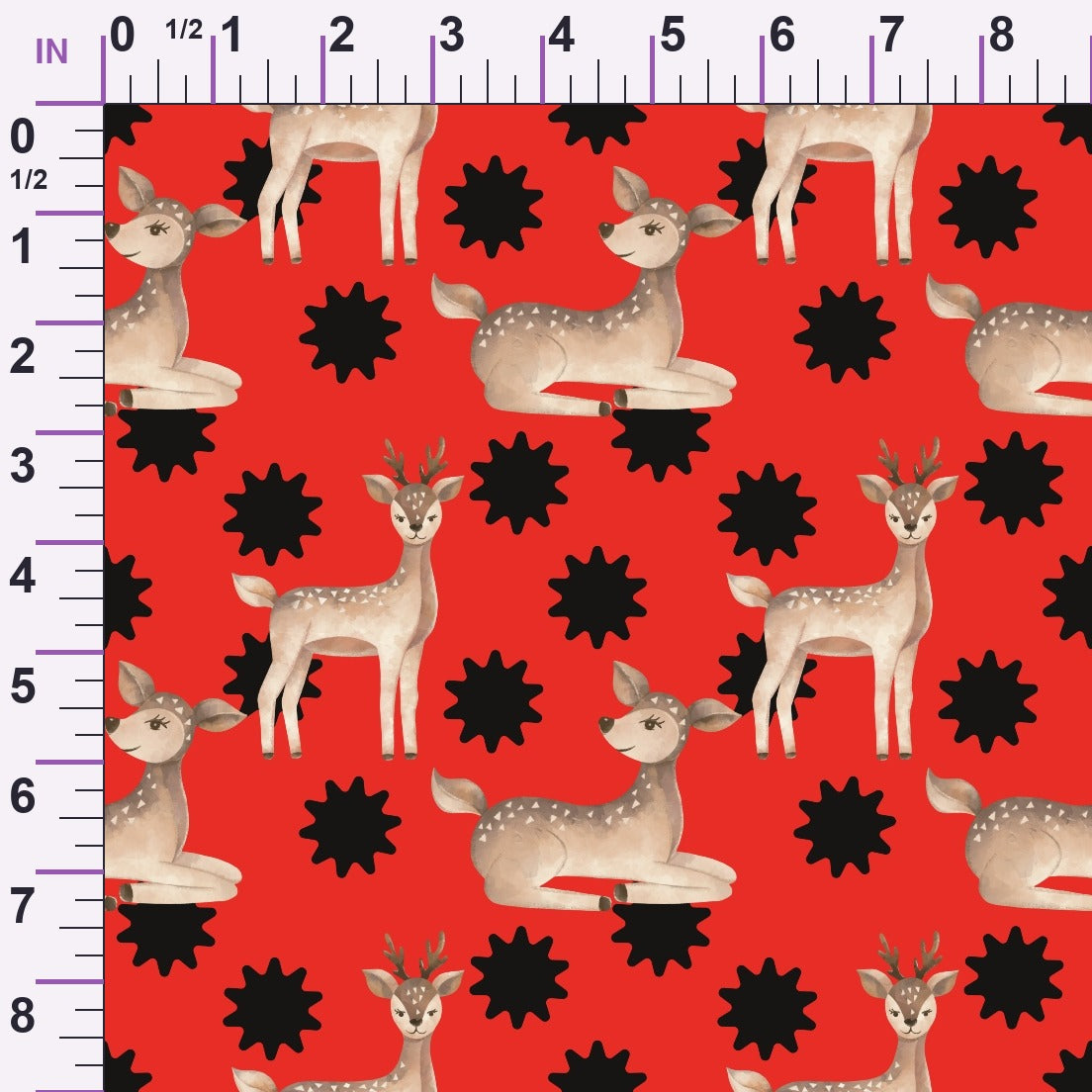 Gingham Fawns Pattern 5 Minky Fabric