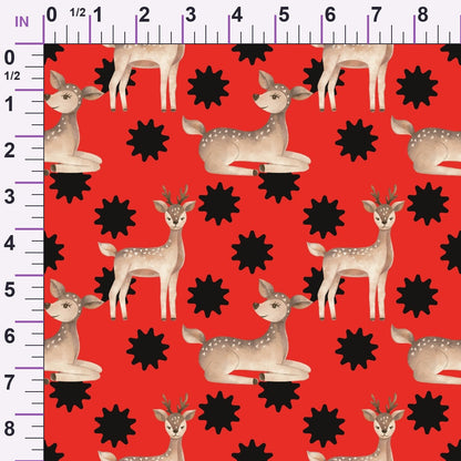 Gingham Fawns Pattern 5 Minky Fabric