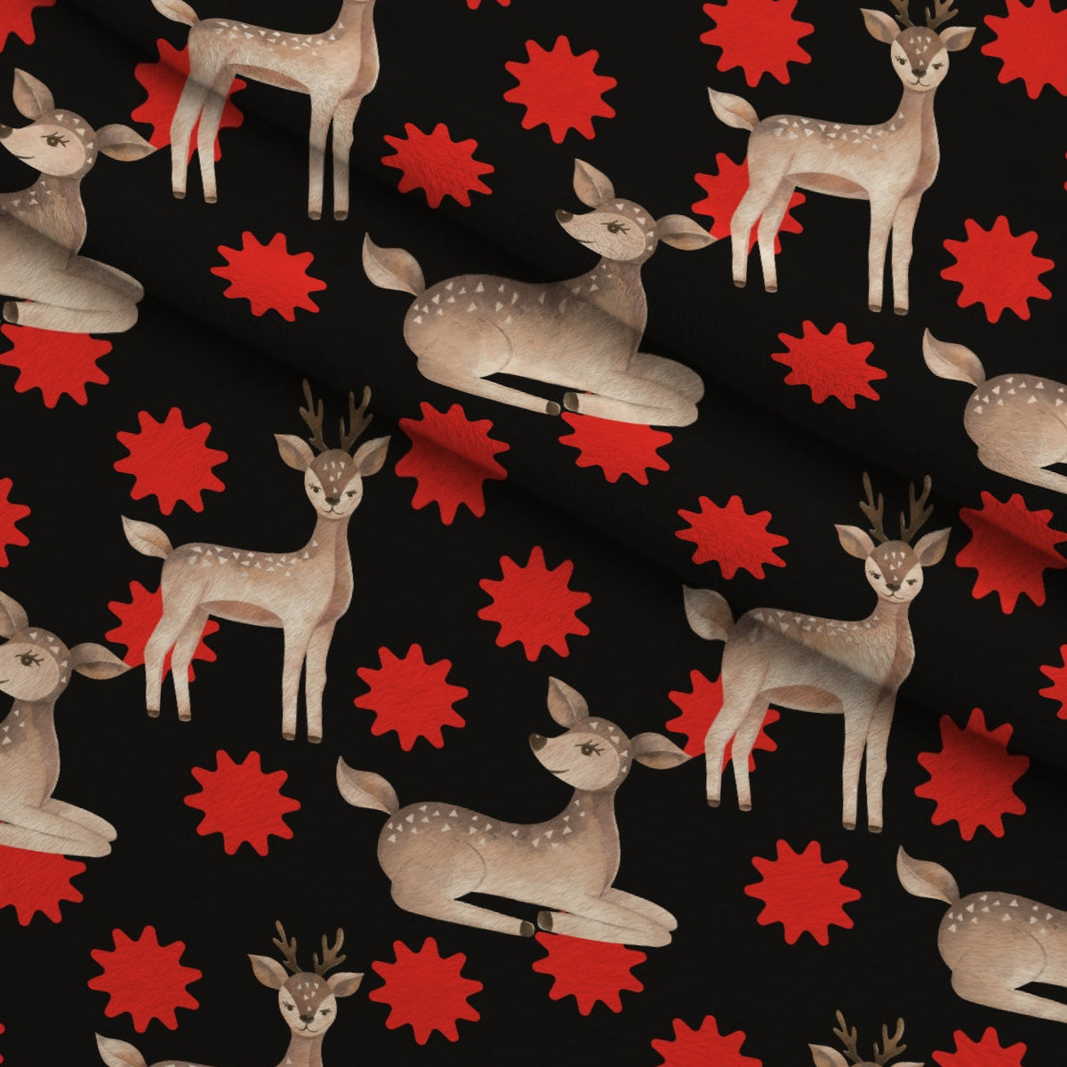 Gingham Fawns Pattern 6 Minky Fabric