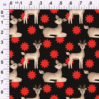 Gingham Fawns Pattern 6 Minky Fabric