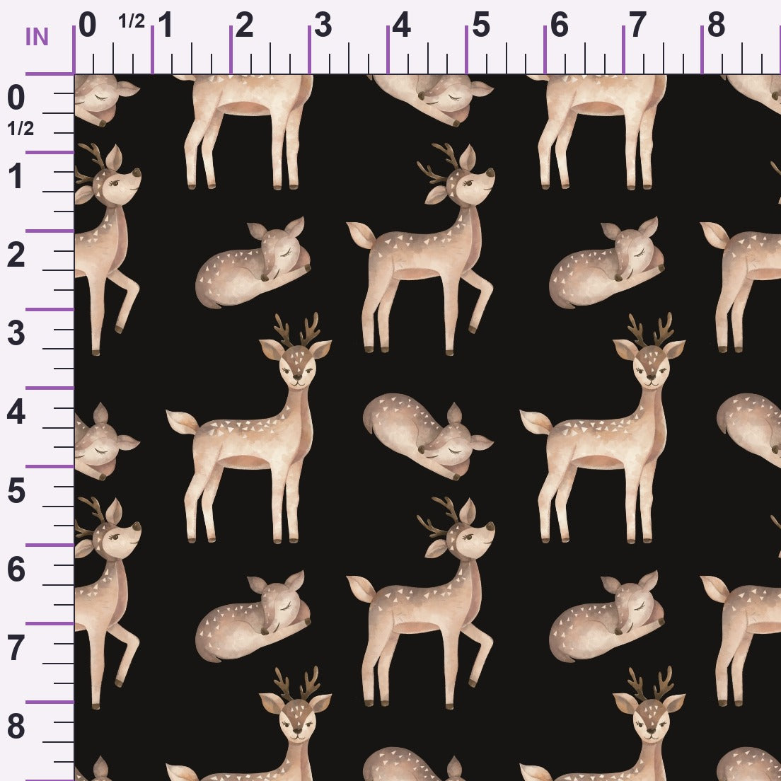 Gingham Fawns Pattern 7 Minky Fabric