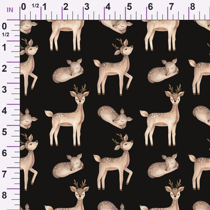 Gingham Fawns Pattern 7 Minky Fabric